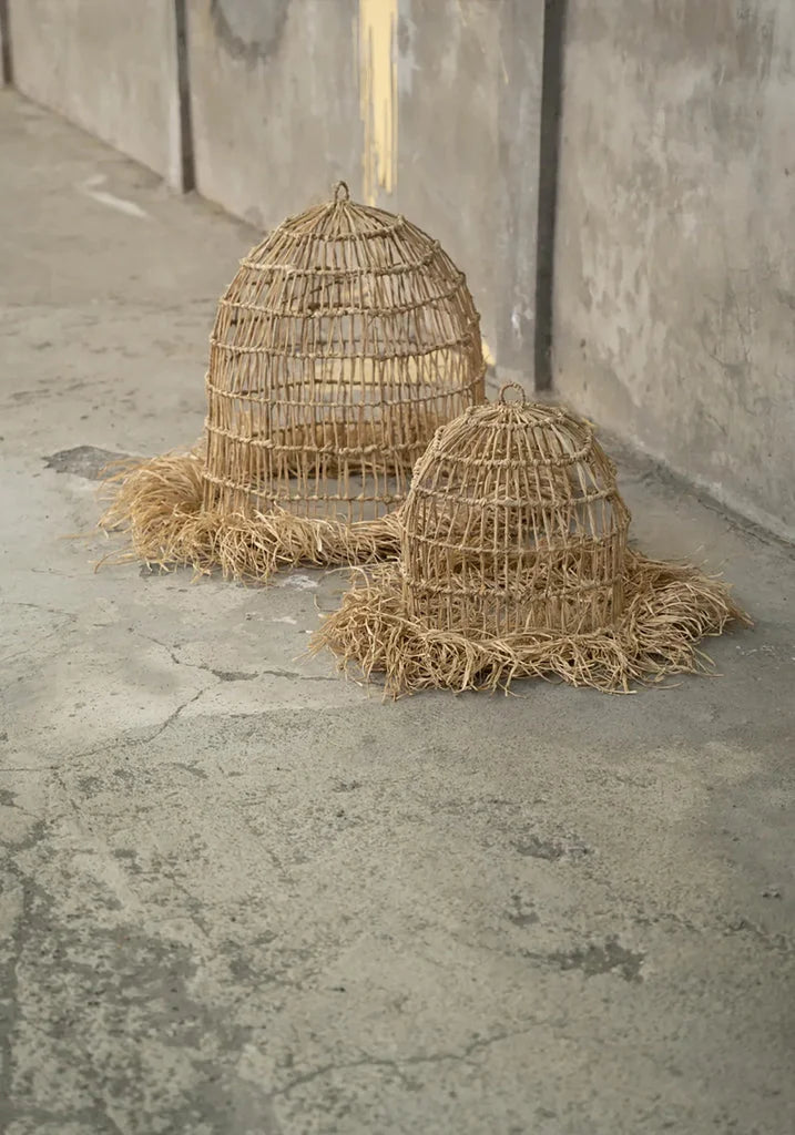 Cages en osier tressé en forme de dôme pour Le Pendentif Casita Naturel L