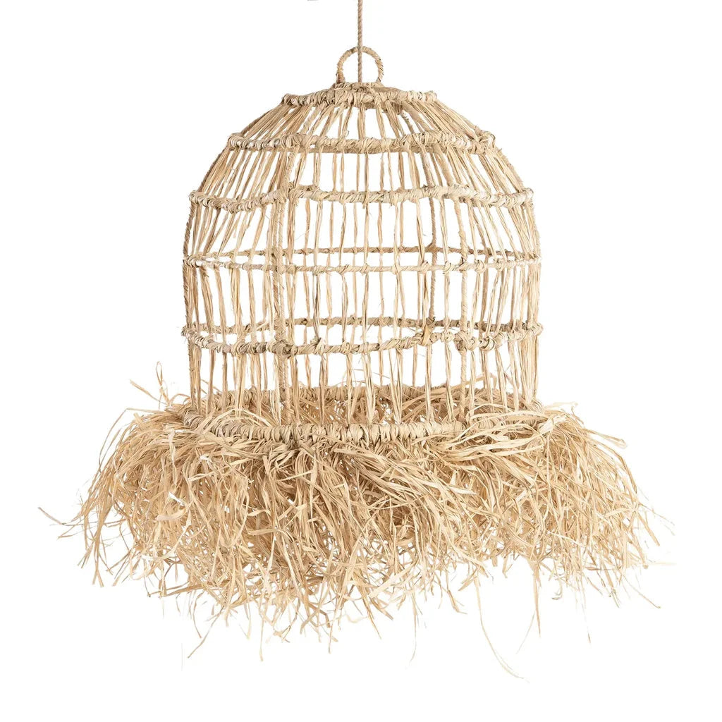 Lustre pendentif en paille tissée Le pendentif Casita Naturel S