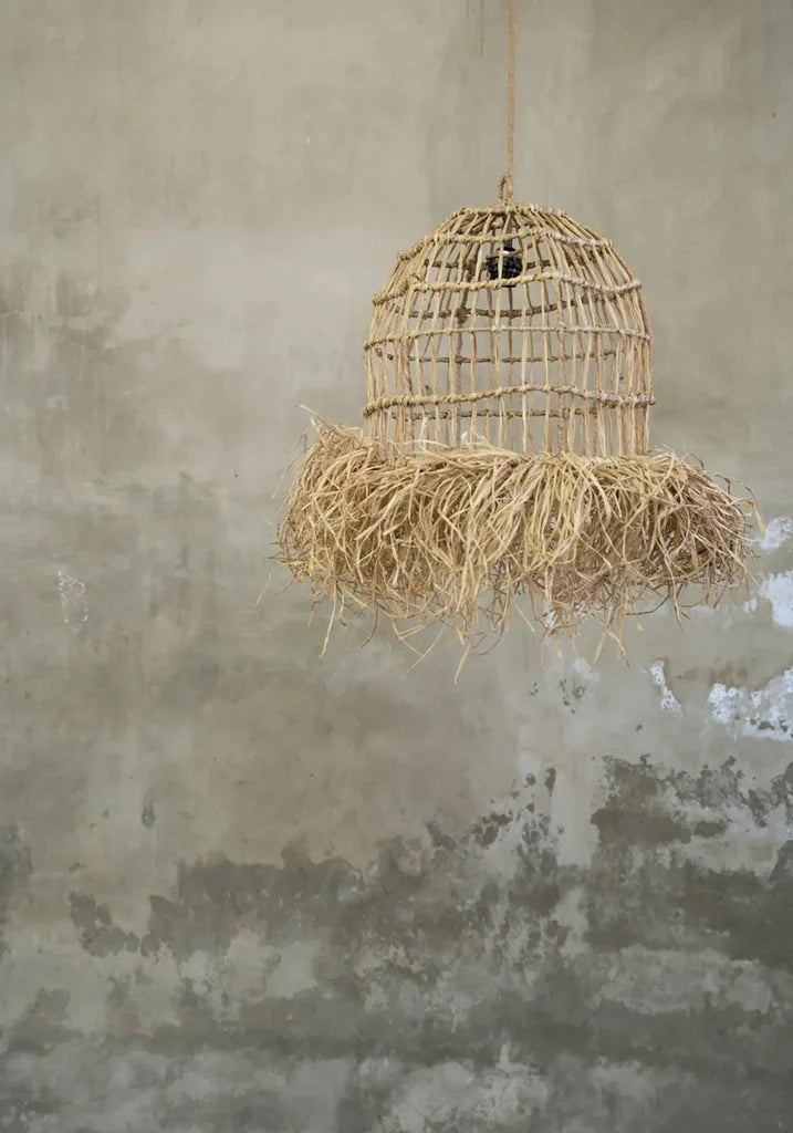 Suspension en paille tressée Le Pendentif Casita Naturel S