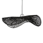 Illustration du lampadaire pendant tissé noir Le Pendentif Chapeau L