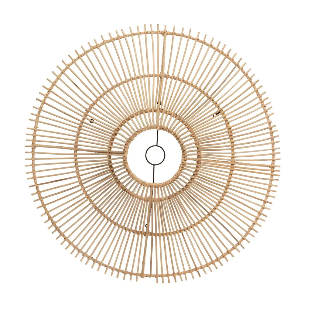 Abat-jour circulaire en rotin pour le luminaire Le Pendentif Ciel Naturel L