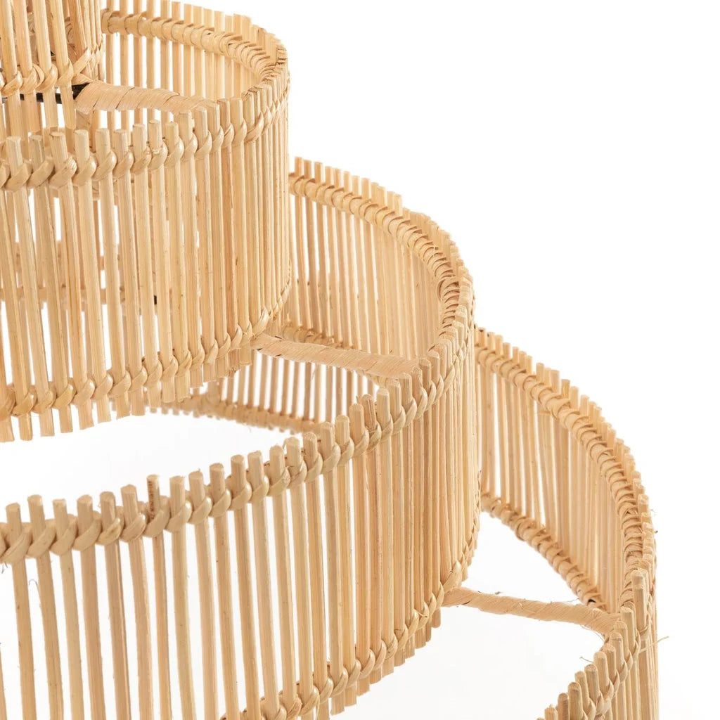 Lustre en bambou en plusieurs niveaux pour la décoration de mariage naturel M