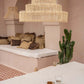 Lustre en bambou à plusieurs niveaux pour décoration naturelle mariage M