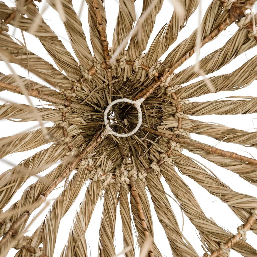 Intérieur de parasol en paille tissée pour Le pendentif Guagua Naturel L