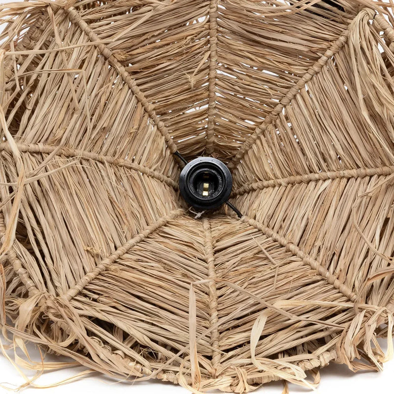 Luminaire suspendu en paille tissée Le Pendentif Honolulu Naturel pour une ambiance chaleureuse