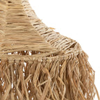 Lampe en raffia tissée avec franges, Le pendentif Honolulu Naturel