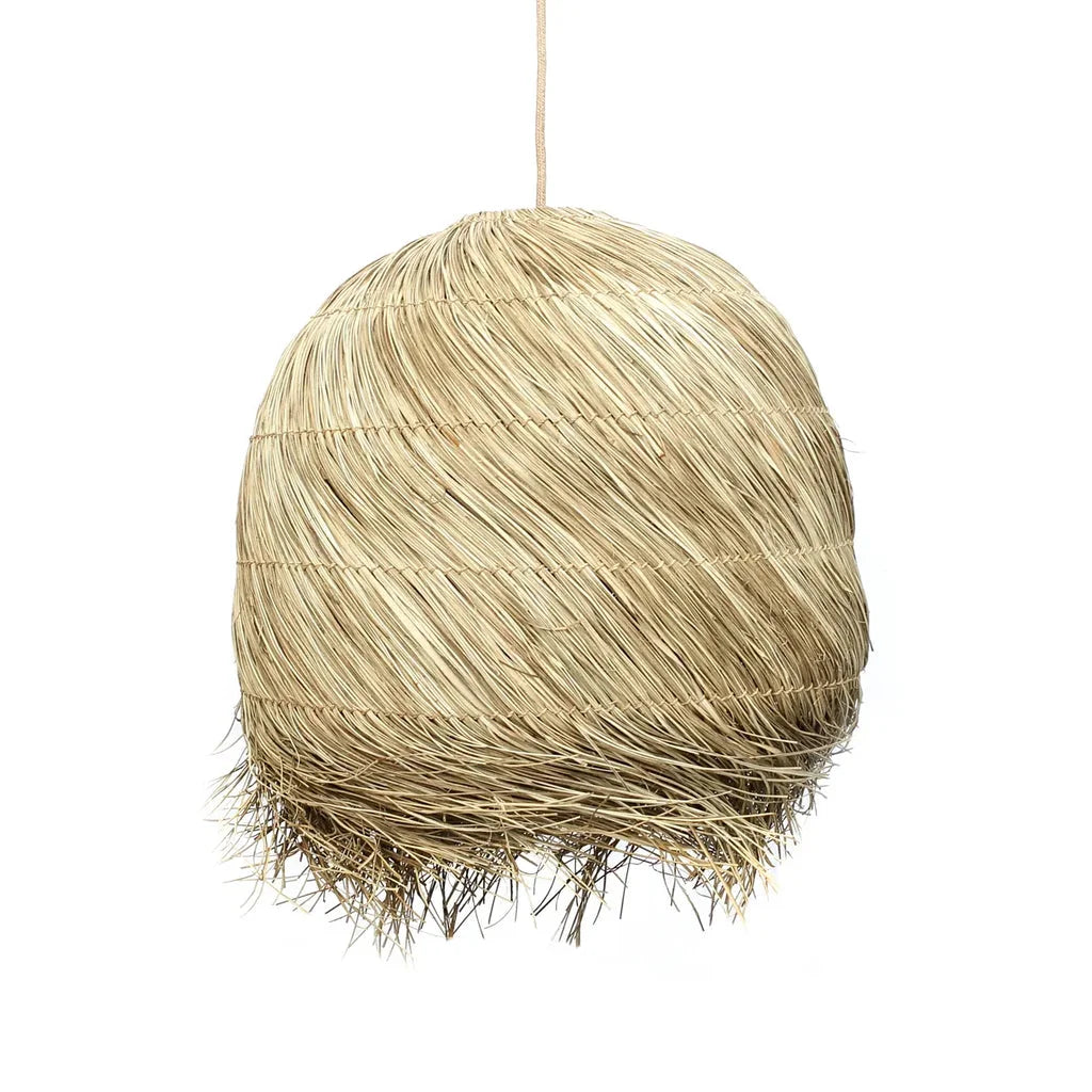 Suspension en paille naturelle pour luminaires design Le pendentif maléfique Naturel