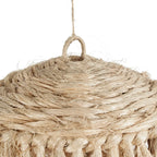 Lustre suspendu en jute tissé Méduse en Abaca Naturel L pour décoration intérieure