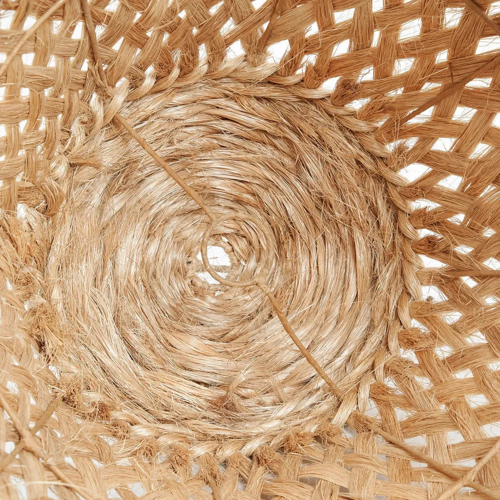 Base de panier en jute tissé pour le pendentif méduse en abaca Naturel L