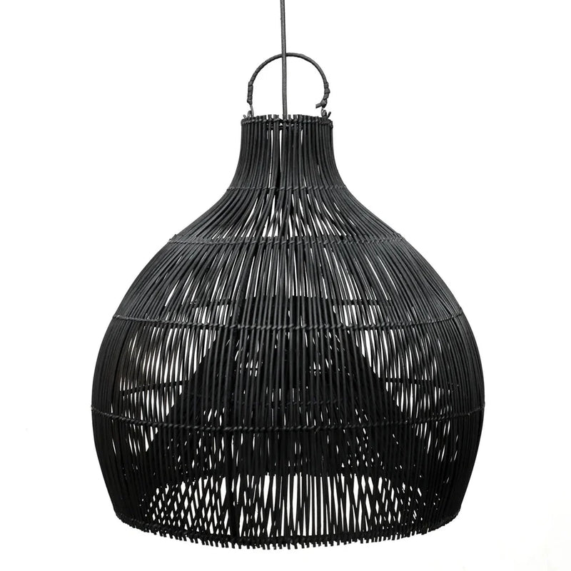 Ampoule suspendue noire tissée Le Pendentif Piège à Homard L pour décoration élégante