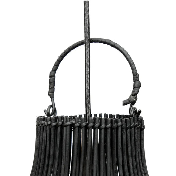 Luminaire suspendu noir en tissage, Le Pendentif P iege à Homard L