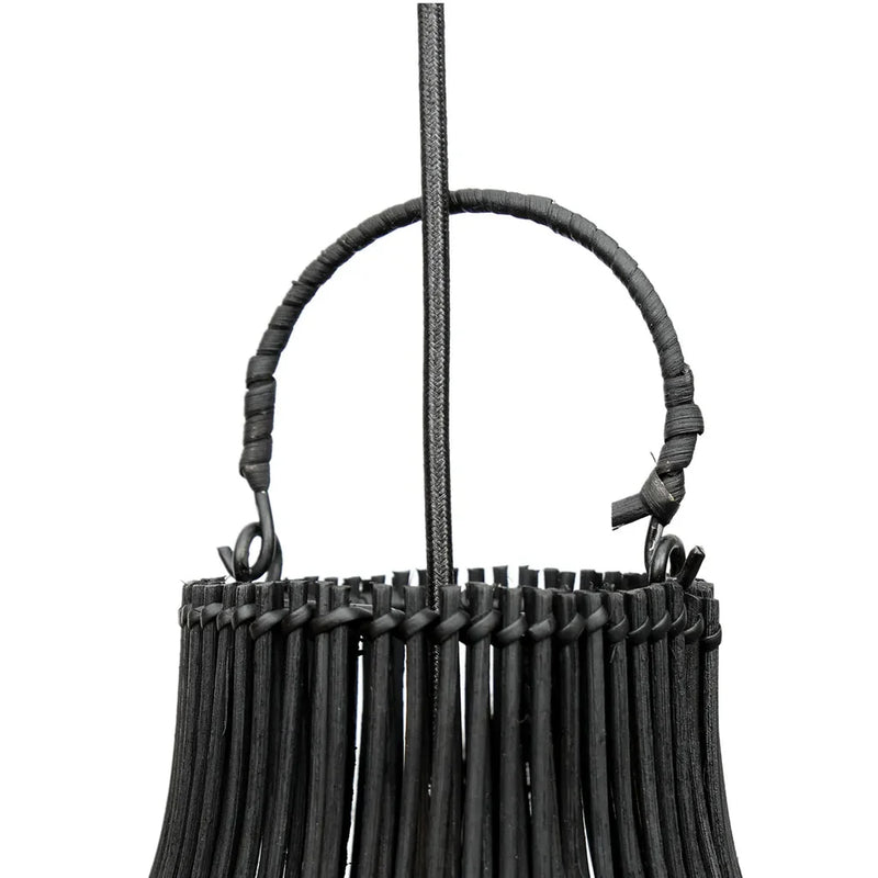 Luminaire suspendu noir en tissage, Le Pendentif P iege à Homard L