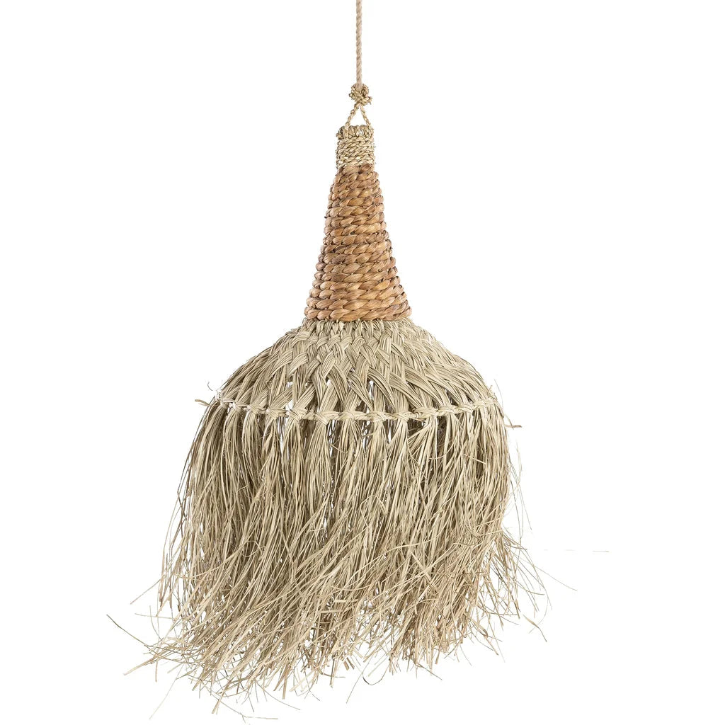 Luminaire pendentif en paille tissée Le Pendentif Playa Naturel M
