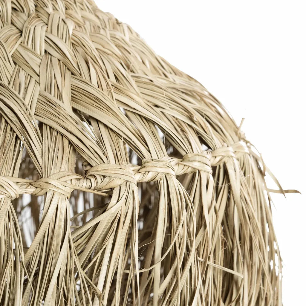 Abat-jour en paille tressée pour le pendentif Playa Naturel M