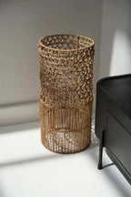 Panier cylindrique tressé en naturel pour le pendentif Takuhanki L