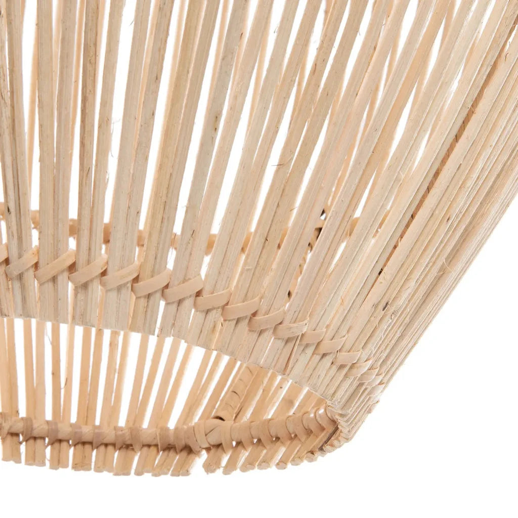 Lampes d’abat-jour en bambou tressé pour le produit Le pendentif Zuri Naturel L
