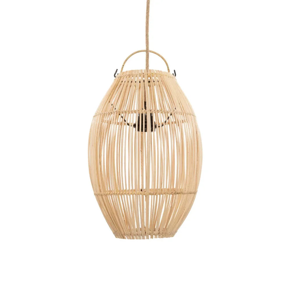 Luminaire suspendu en rotin tissé Le Pendentif Zuri Naturel S