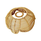 Petit abat-jour en rotin beige