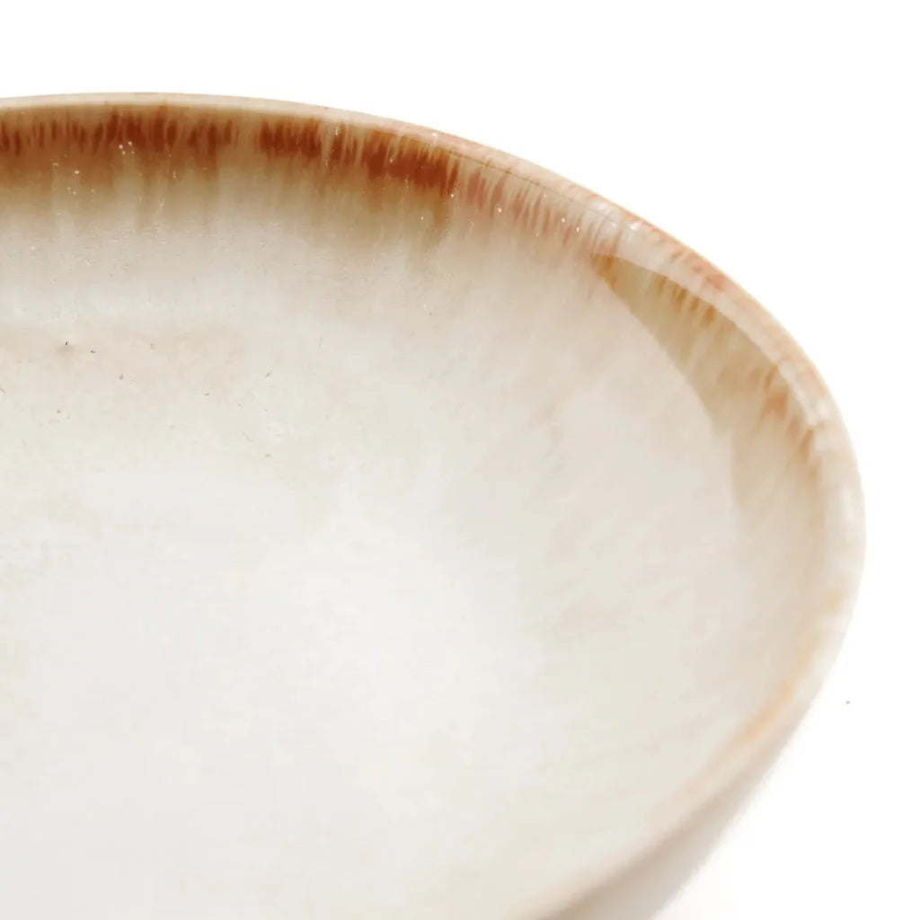Petite casserole en céramique avec bordure marron de lensemble Le petit bol Cascais