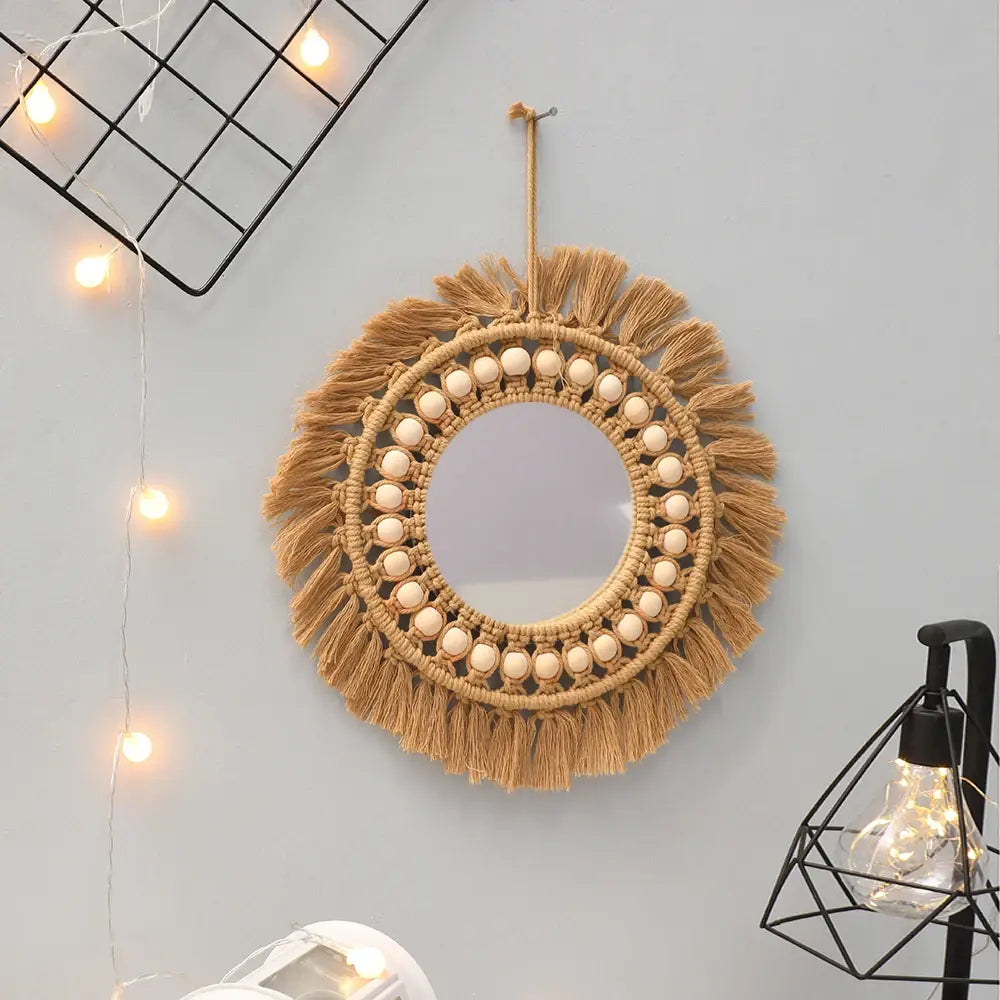 petit miroir macramé variante 1