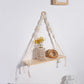 Petite étagère murale bois et macramé variante 3 en situtation