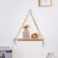 Petite étagère murale bois et macramé variante 3