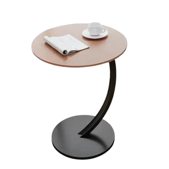 Petite table de salon ronde fond blanc