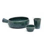 Petits bols en céramique bleue pour sauces - Lot de 4