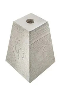 Pied de parasol en béton 25 kg motif fleur de lotus