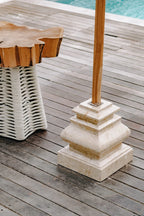 Pied de parasol en marbre 22 kg pour mât 4 cm