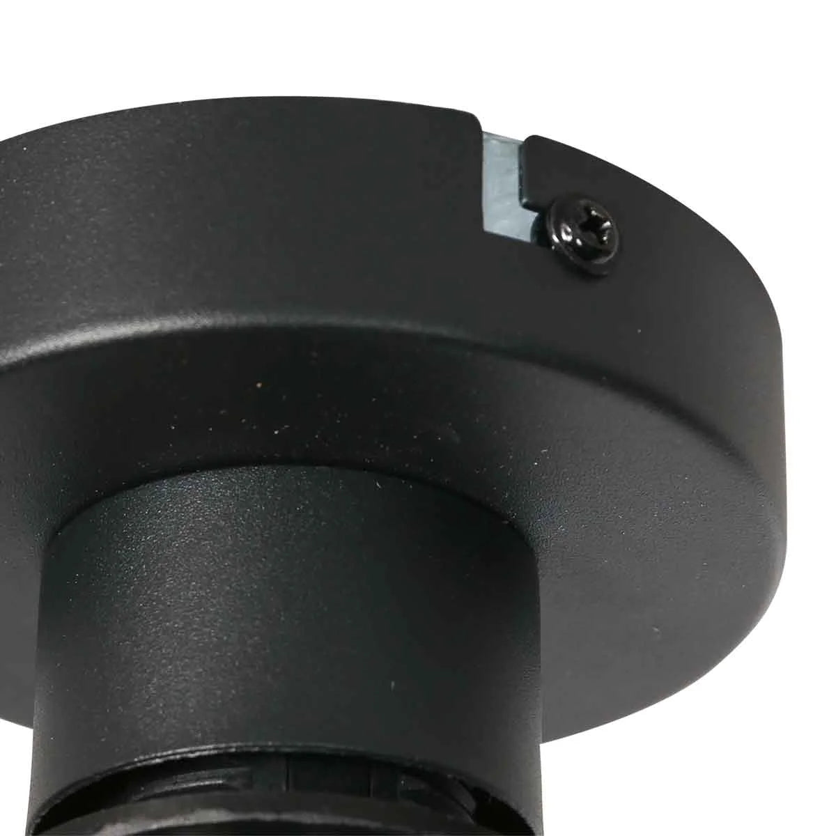 Support mural ou plafond noir pour luminaire en bambou naturel diamètre 40 cm