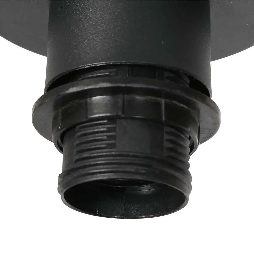 Douille d’ampoule en plastique noir avec filetage externe pour plafonnier en bambou