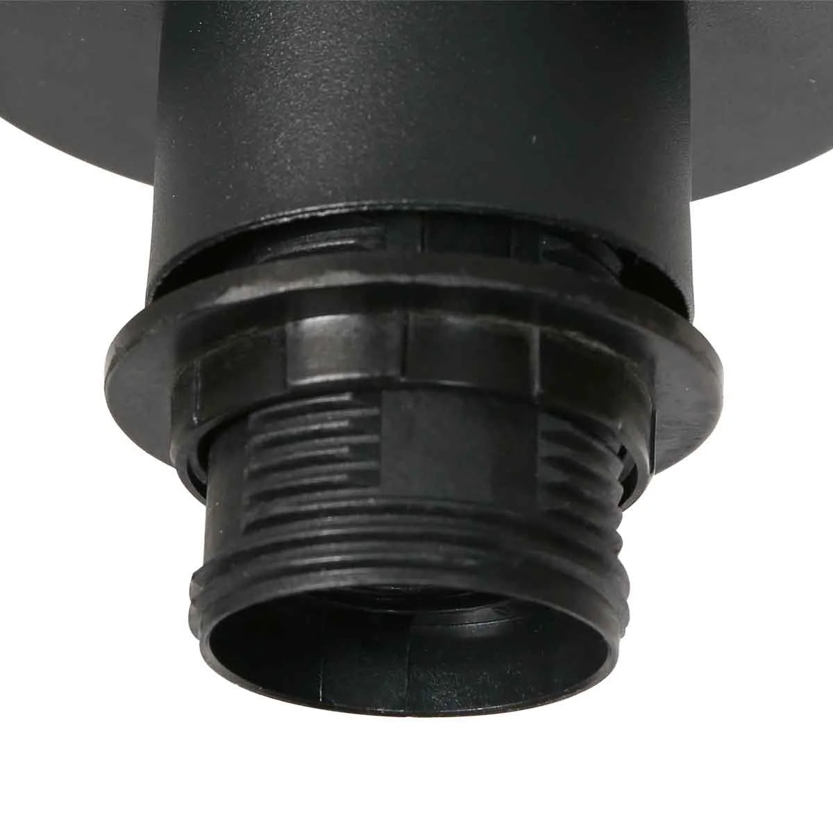 Douille d’ampoule en plastique noir avec filetage externe pour plafonnier en bambou