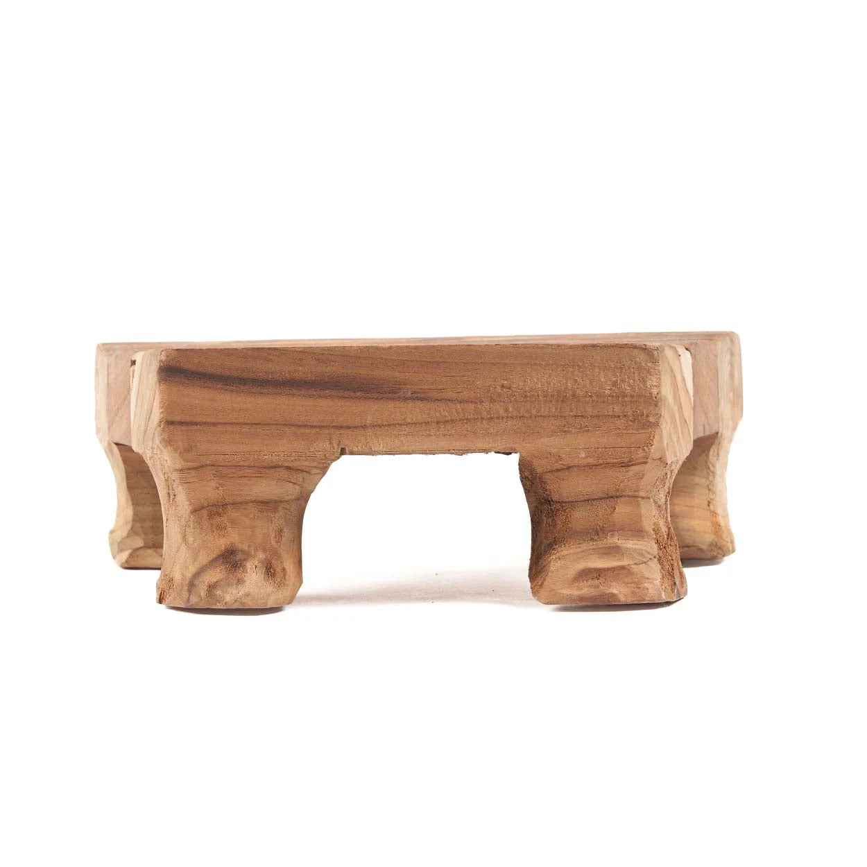 Plateau en bois de teck naturel 30x20 cm rectangulaire