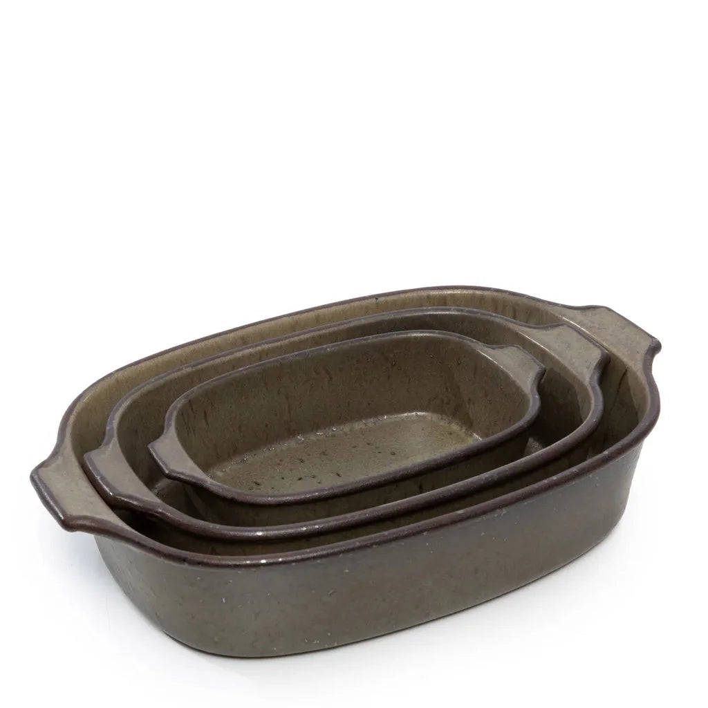Plateau de four Comporta Vert avec ensemble imbriqué de plats ovales à cuire