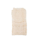 Échantillon de tissu beige texturé pour pochettes à couverts en coton doux crème
