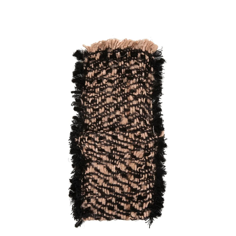 Pochettes à couverts en coton noir cuivre 13x25 cm – Lot de 4