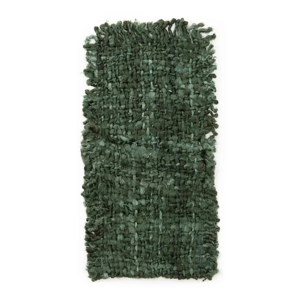 Pochettes à couverts en coton vert foncé 25x13 cm – Lot de 4