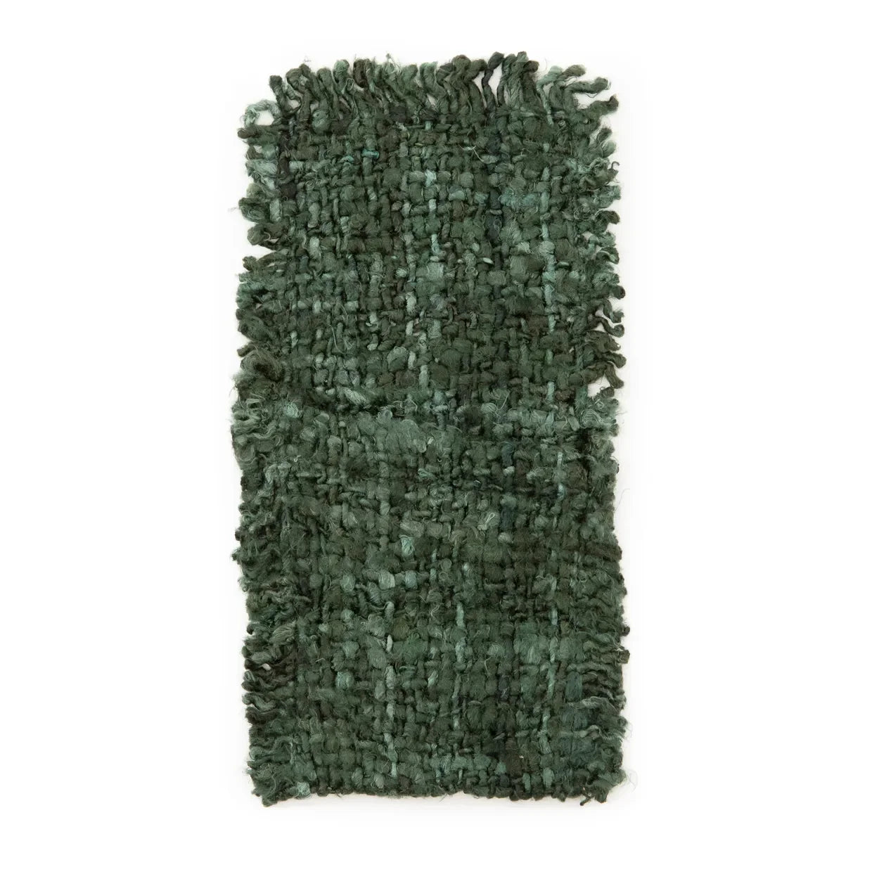 Échantillon de tissu tissé vert foncé pour pochettes à couverts en coton