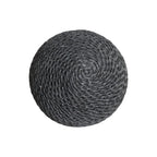 Poids de porte sphérique anthracite en corde tissée avec poignée jute