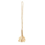 Tresse en jute décorative avec un pompon en coquillages naturels faits main