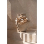 Pompon décoratif en raphia naturel avec motif floral – 70 cm