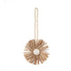 Ornement de fleur de paille avec porte-beaucoup en perles sur Le Pompon en Raphia Bunga Naturel