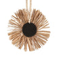 Décoration ronde en raphia et bois pour le produit Le pompon en raphia Bunga Naturel