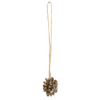 Baies ornementales suspendues en coquillages naturels marron pour décoration murale ou rideau