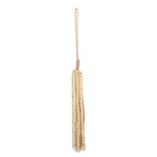 Tassel en perles de bois naturel fait main avec boucle en jute pour décoration intérieure