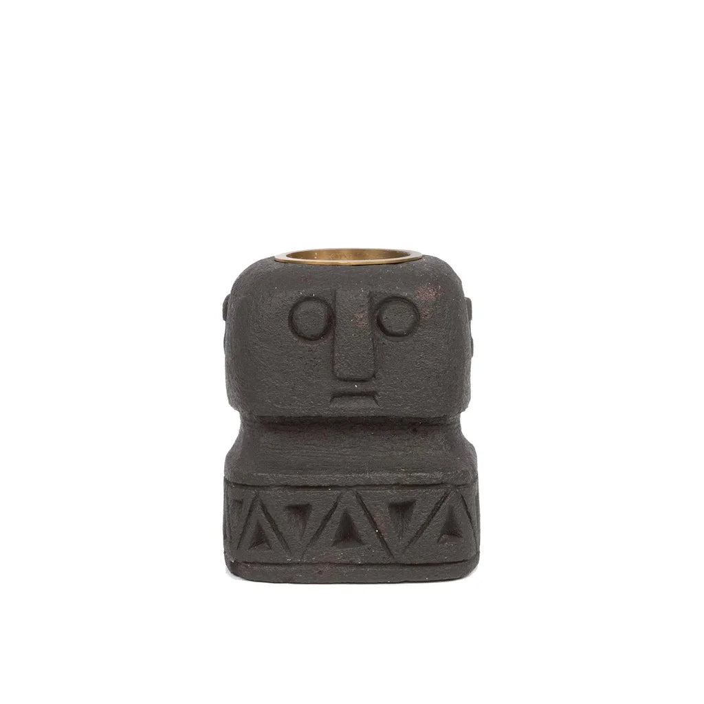 Support de bougie anthropomorphe Le porte-bougie Sumba Stone n°26 en pierre naturelle