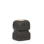 Bougeoir en pierre noire sculpté en forme de tête pour le porte-bougie Sumba Stone n°26