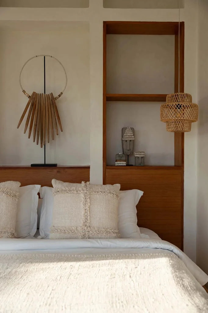 Décor de chambre bohème avec le porte-bougie Sumba Stone n°31