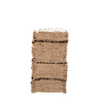 Porte-couverts en coton beige et noir 25x13 cm – Lot de 4